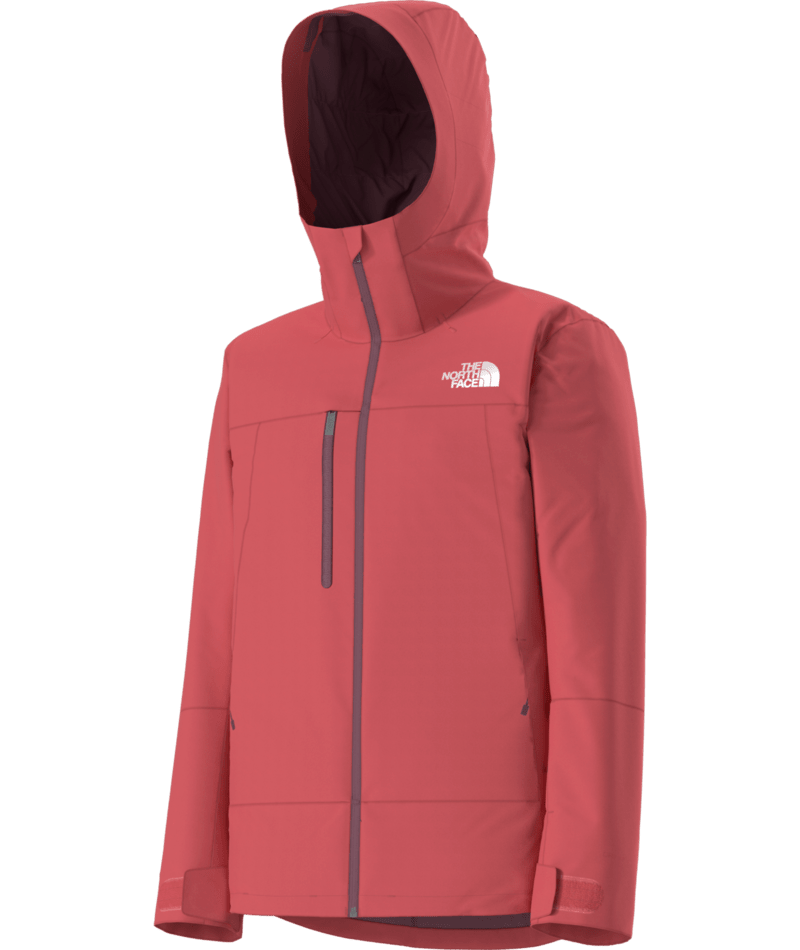 The North Face Coral Red Chest-Zip Hooded Jacket