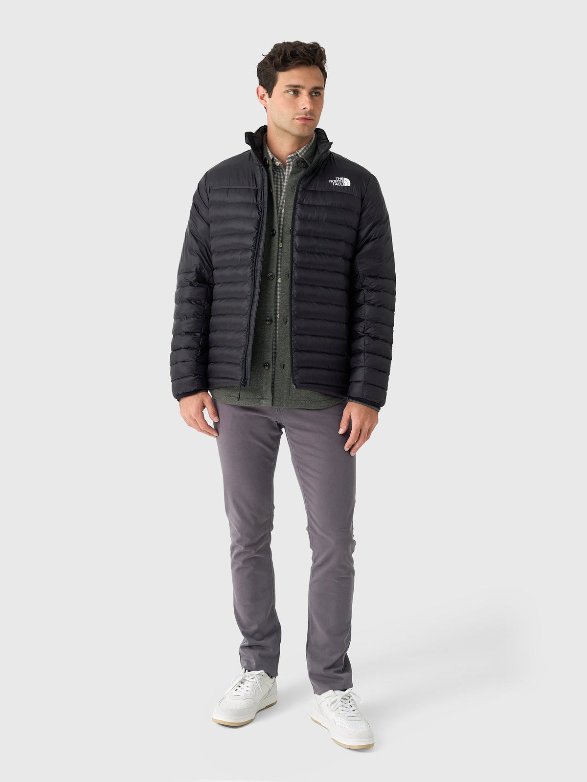 The North Face Black Narrow-Quilt Stand Collar Jacket