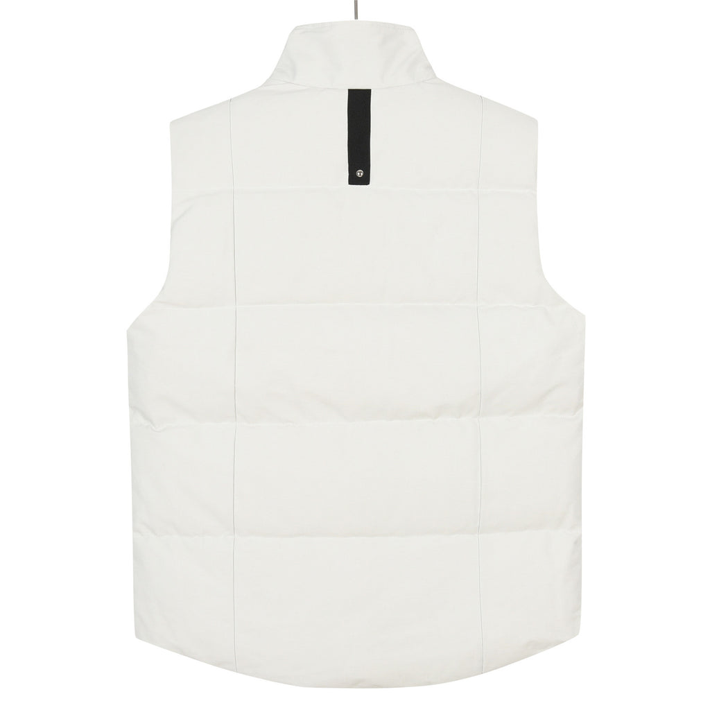 Moose Knuckles White Studded Quilted Puffer Vest