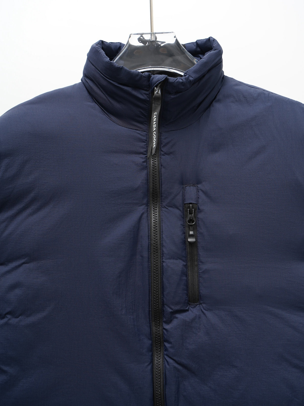 Canada Goose Navy Blue Chest-Zip Stand Collar Jacket