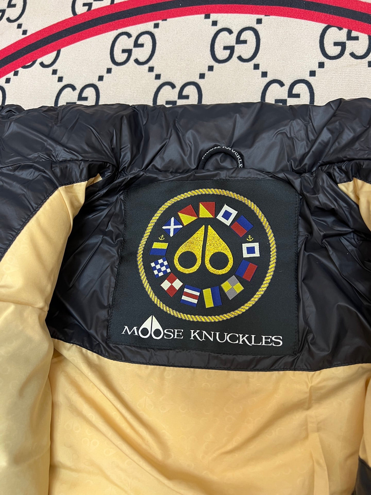 Moose Knuckles Black Stand Collar Puffer Jacket