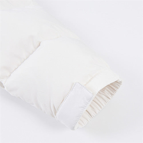 The North Face White & Gray Colorblock Puffer Jacket