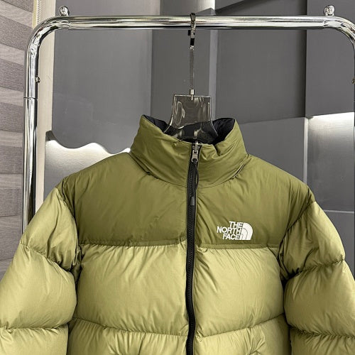 The North Face Olive Green Colorblock Puffer Jacket