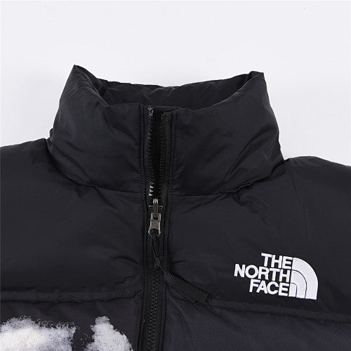 The North Face Black & White Cloud Print Puffer Jacket