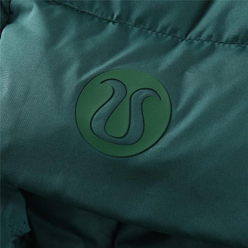 Lululemon Deep Teal Logo Hooded Puffer Jacket
