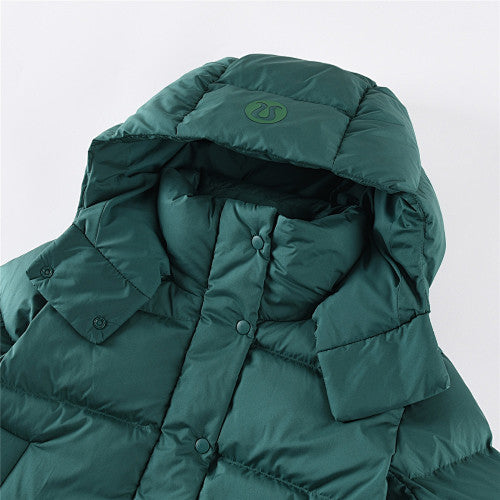Lululemon Deep Teal Logo Hooded Puffer Jacket