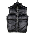 Prada Black Glossy Zip-Pocket Quilted Puffer Vest