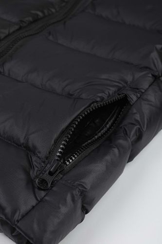 Canada Goose Black Stripe-Detail Hooded Puffer Jacket