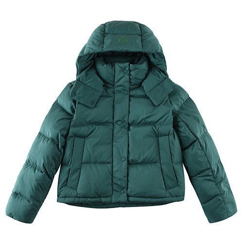 Lululemon Deep Teal Logo Hooded Puffer Jacket