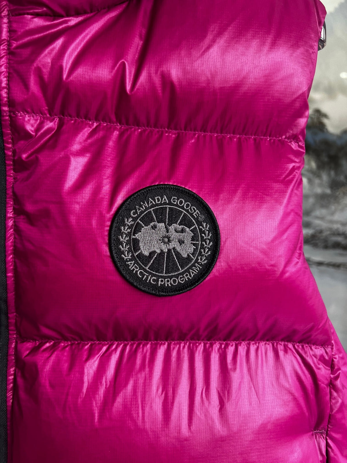 Canada Goose Fuchsia Glossy Quilted Puffer Vest