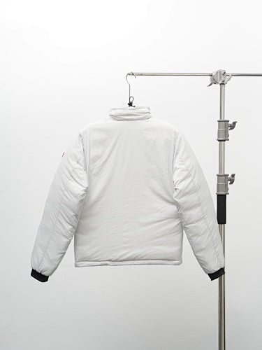 Canada Goose White Chest-Zip Stand Collar Jacket