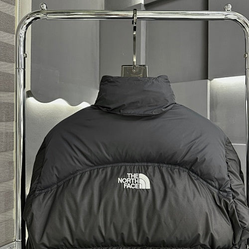 The North Face Black Stand Collar Quilted Puffer Jacket