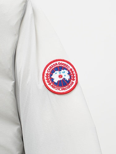 Canada Goose White Chest-Zip Stand Collar Jacket