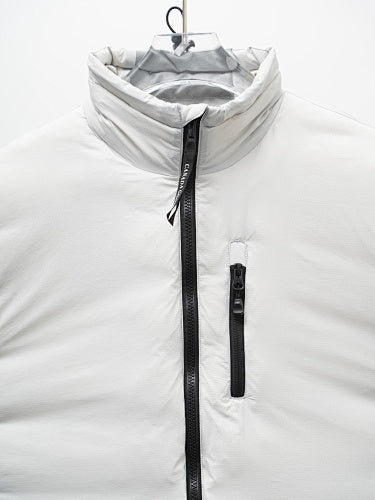 Canada Goose White Chest-Zip Stand Collar Jacket