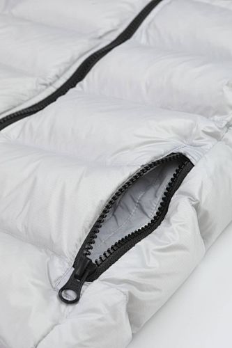 Canada Goose White Stripe-Detail Hooded Puffer Jacket