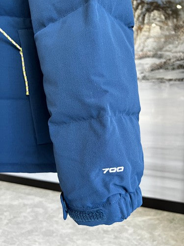 The North Face Blue Olive Colorblock Puffer Jacket