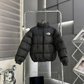 The North Face Black Stand Collar Quilted Puffer Jacket