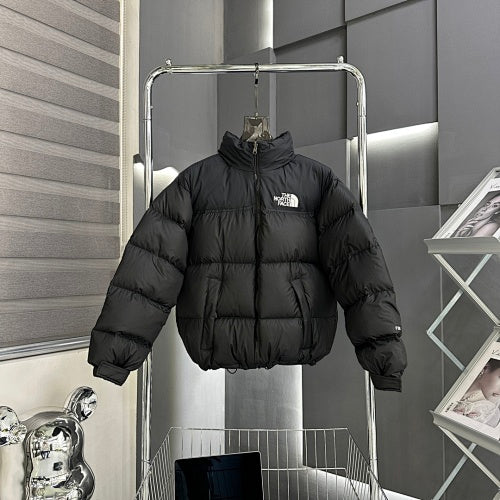The North Face Black Stand Collar Quilted Puffer Jacket