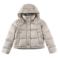 Lululemon Taupe Beige Logo Hooded Puffer Jacket
