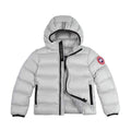 Canada Goose White Stripe-Detail Hooded Puffer Jacket