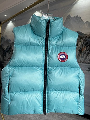 Canada Goose Aqua Blue Glossy Quilted Puffer Vest