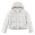 Lululemon Ivory Tonal Logo Hooded Puffer Jacket