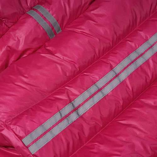 Canada Goose Fuchsia Stripe-Detail Hooded Puffer Jacket
