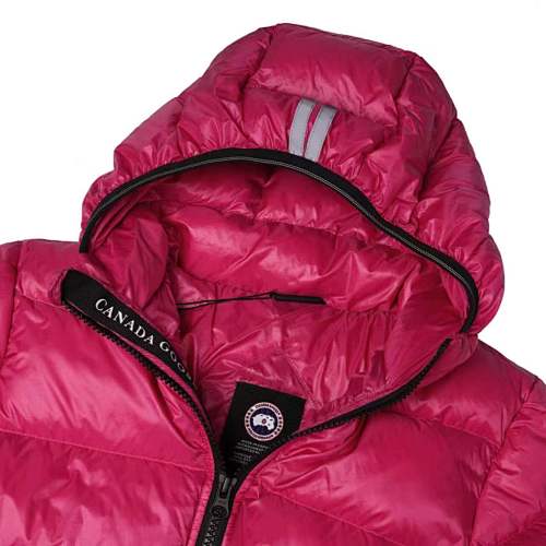 Canada Goose Fuchsia Stripe-Detail Hooded Puffer Jacket