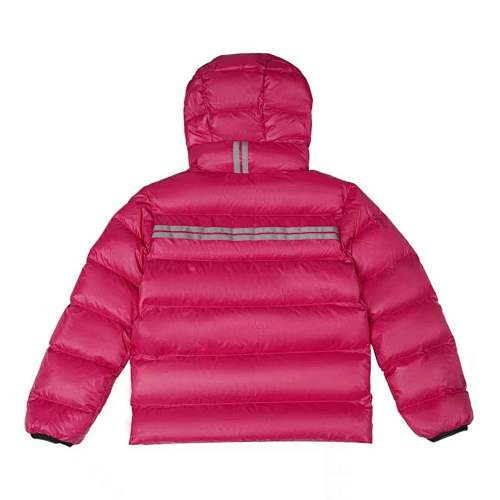 Canada Goose Fuchsia Stripe-Detail Hooded Puffer Jacket