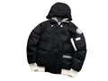 Canada Goose Black & White Hooded Bomber Jacket