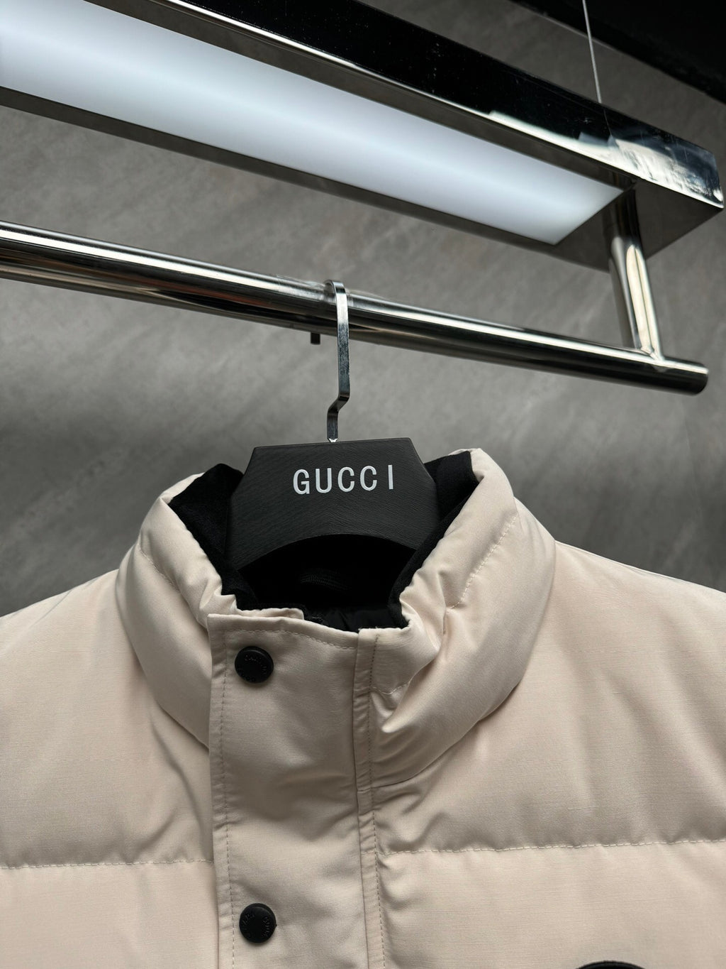 Canada Goose Ivory Stand Collar Quilted Puffer Vest