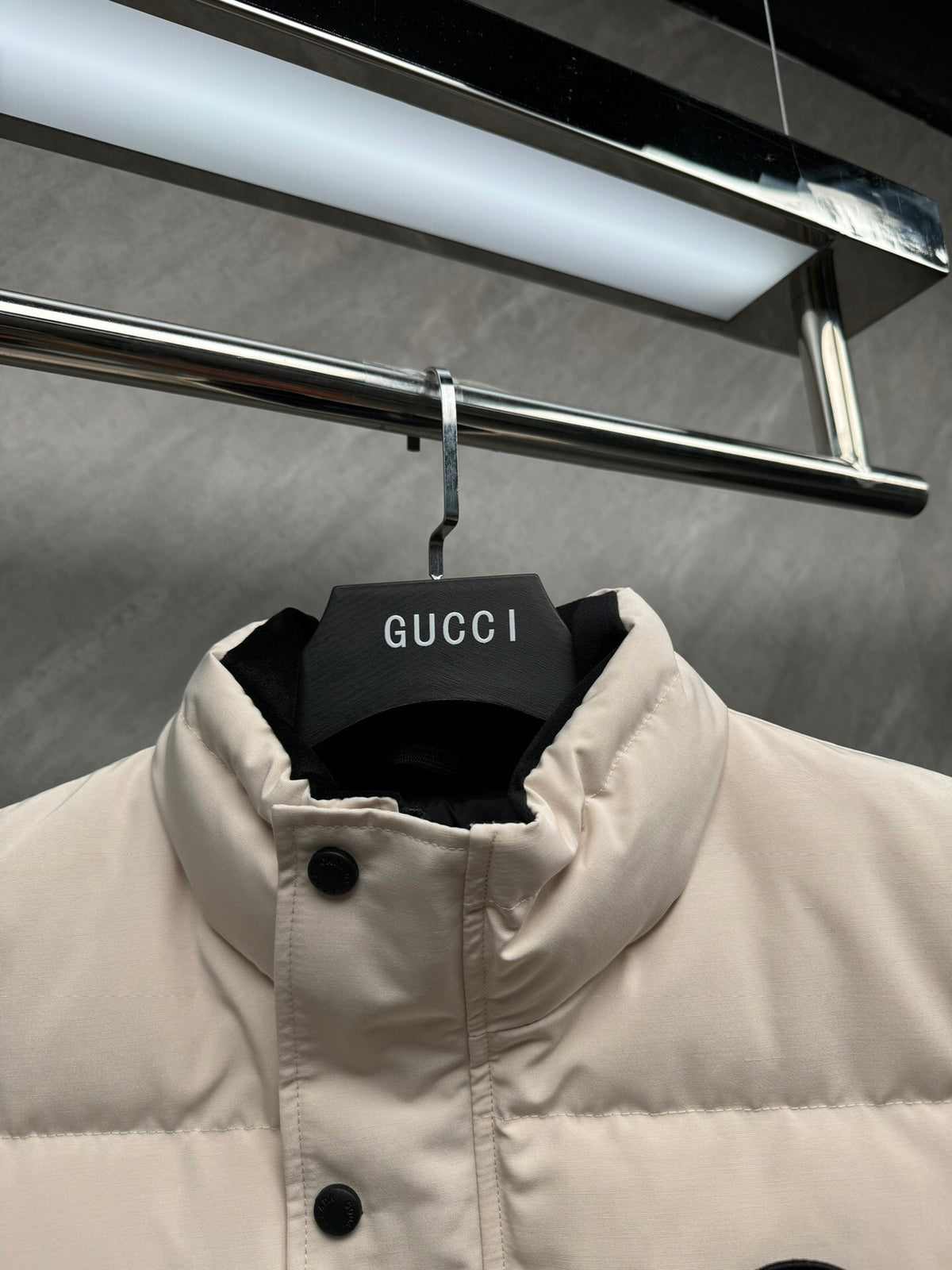 Canada Goose Ivory Stand Collar Quilted Puffer Vest