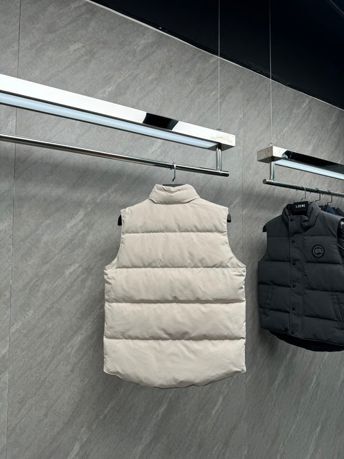 Canada Goose Ivory Stand Collar Quilted Puffer Vest