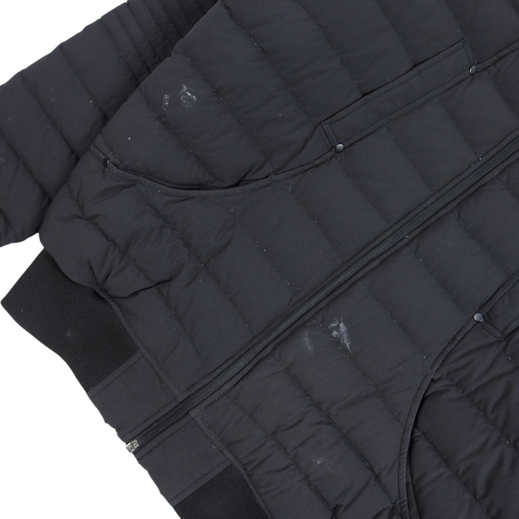 Moncler Black Mixed-Quilt Zip-Up Bomber Jacket