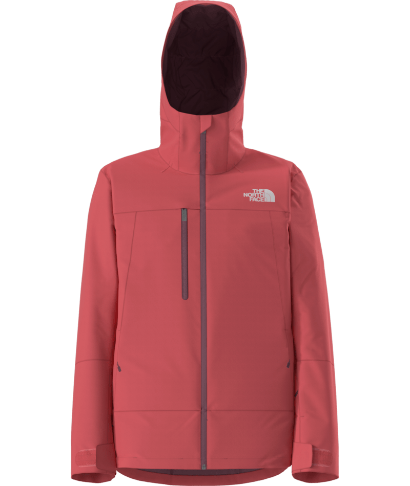 The North Face Coral Red Chest-Zip Hooded Jacket