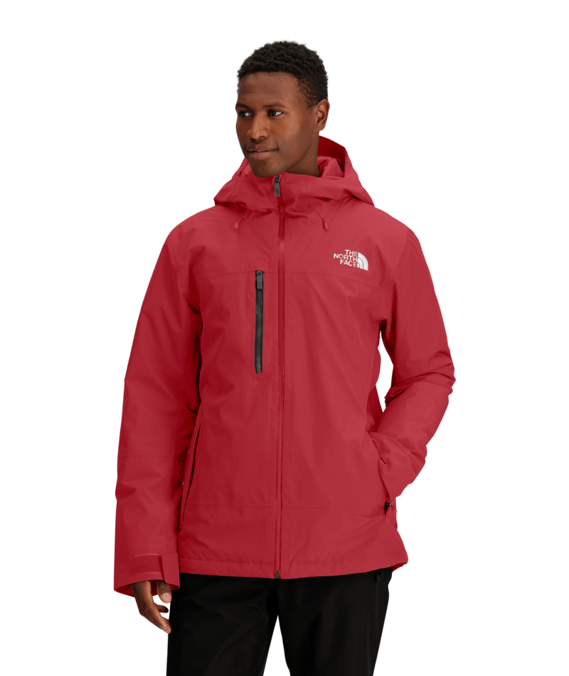 The North Face Coral Red Chest-Zip Hooded Jacket