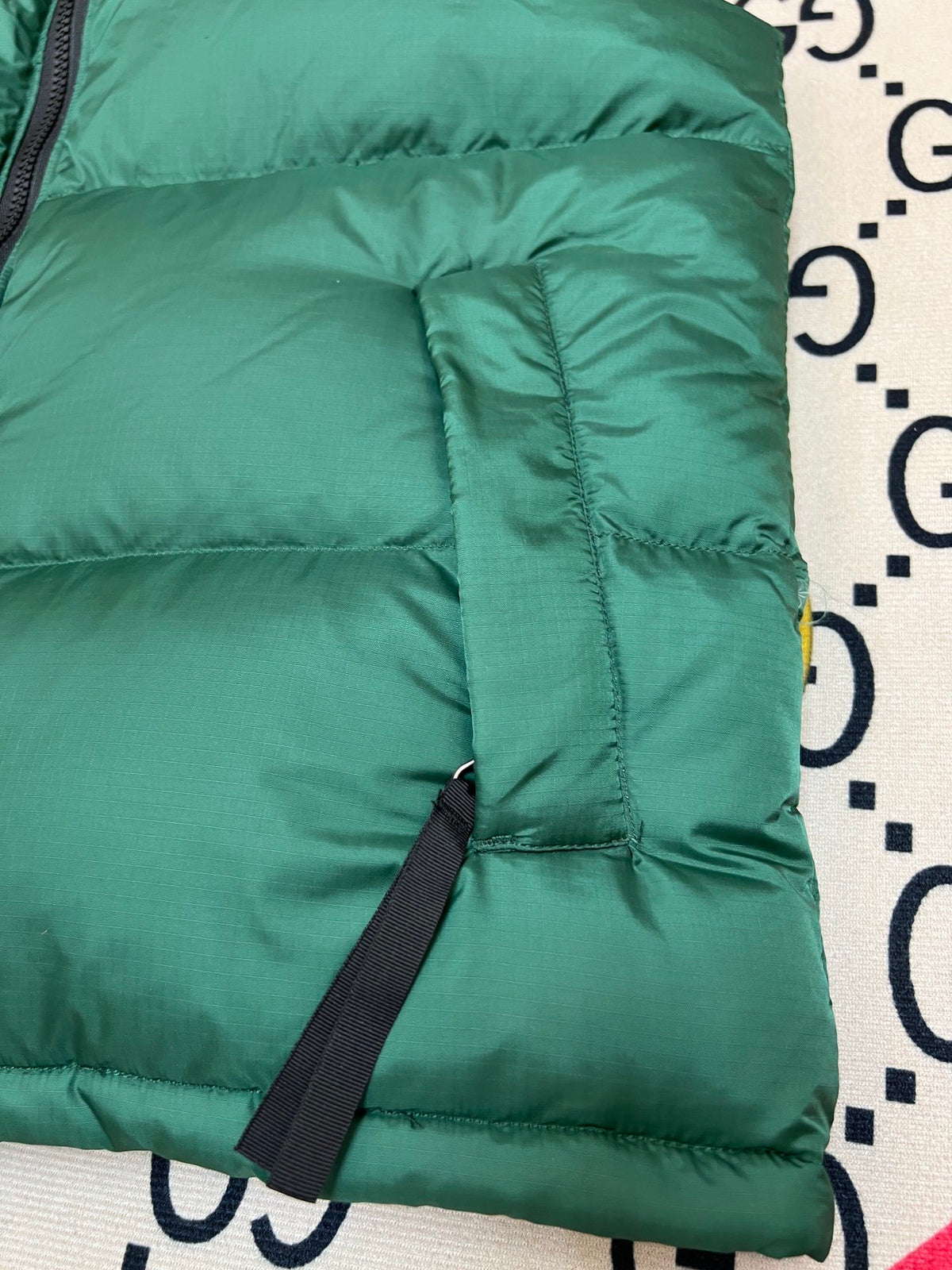 The North Face Green & Black Colorblock Puffer Vest