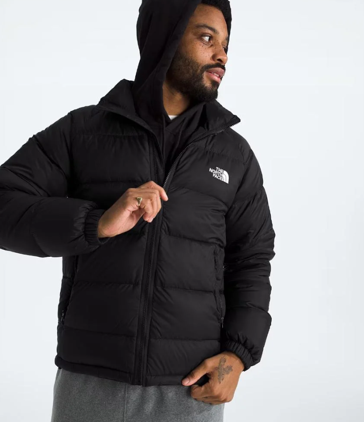 The North Face Black Stand Collar Quilted Puffer Jacket