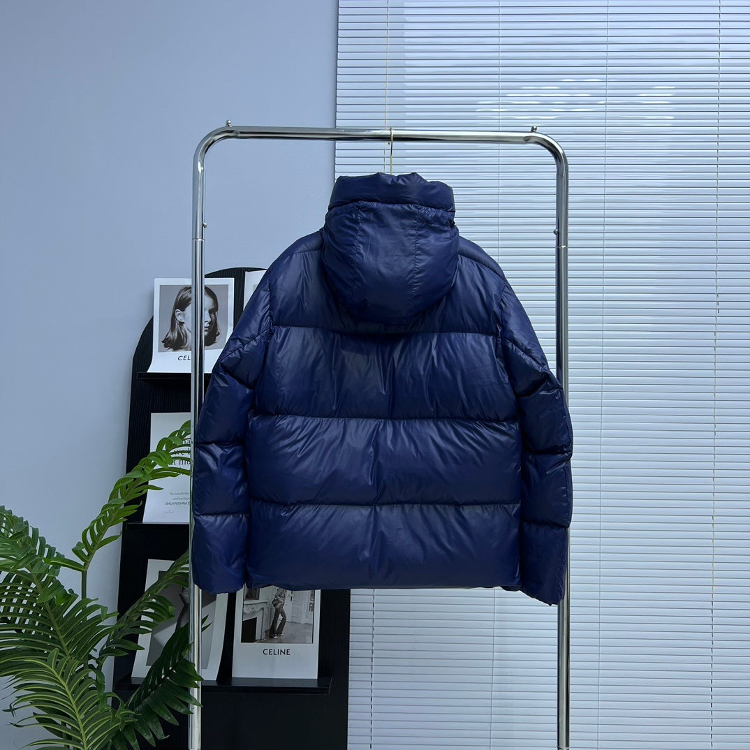 Canada Goose Navy Blue Logo Badge Hooded Puffer Jacket