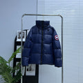Canada Goose Navy Blue Logo Badge Hooded Puffer Jacket