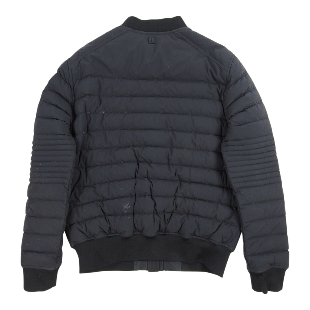 Moncler Black Mixed-Quilt Zip-Up Bomber Jacket
