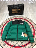 The North Face Green & Black Colorblock Puffer Jacket