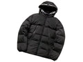 Moncler Black Logo-Trim Hooded Puffer Jacket