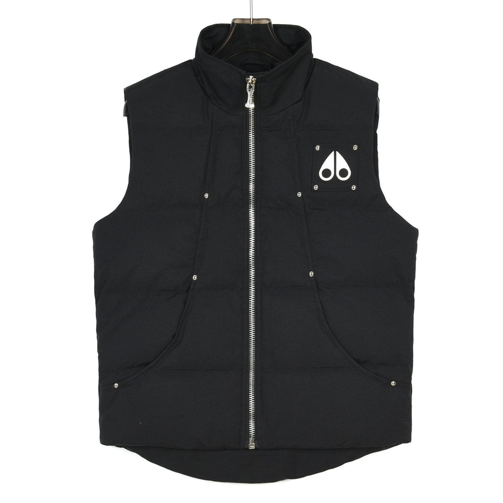 Moose Knuckles Black Studded Quilted Puffer Vest