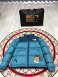 The North Face Teal & Navy Colorblock Puffer Jacket