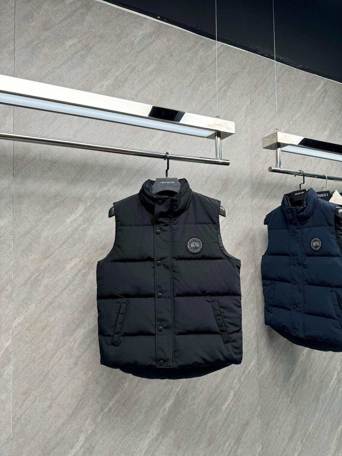 Canada Goose Black Stand Collar Quilted Puffer Vest