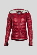 Canada Goose Red Glossy Hooded Quilted Jacket